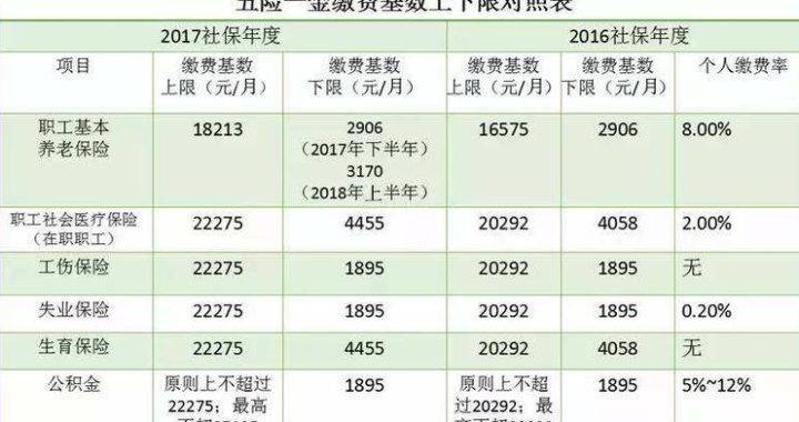五险一金的缴纳比例详解：单位与个人的分担比例